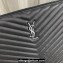 Saint Laurent cassandre matelassé document holder in quilted leather 440222 Black/Silver