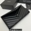 Saint Laurent Cassandre Matelassé Large Flap Wallet In Grain De Poudre Embossed Leather 372264 Black