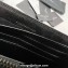 Saint Laurent Cassandre Matelassé Large Flap Wallet In Grain De Poudre Embossed Leather 372264 Black