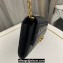 Saint Laurent le maillon chain wallet in shiny quilted lambskin 738109 Black