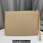 Saint Laurent cassandre matelassé tablet pouch in quilted leather 559193 Beige
