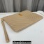 Saint Laurent cassandre matelassé tablet pouch in quilted leather 559193 Beige
