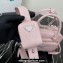 Prada Antique nappa leather multi-pocket top-handle bag 1bb099 Pink 2023