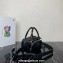 Prada Antique nappa leather multi-pocket top-handle bag 1bb099 Black 2023