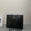 Prada Large antique nappa leather tote bag 1BG460 Black 2023