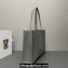 Prada Large antique nappa leather tote bag 1BG460 Gray 2023