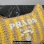 Prada Re-Edition 2005 crochet raffia shoulder bag 1BH204 Beige/Yellow 2023