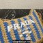 Prada Re-Edition 2005 crochet raffia shoulder bag 1BH204 Beige/Blue 2023