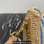Prada Re-Edition 2005 crochet raffia shoulder bag 1BH204 Beige/Blue 2023