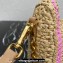 Prada Re-Edition 2005 crochet raffia shoulder bag 1BH204 Beige/Pink 2023