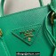 Prada Saffiano leather handbag 1BA358 Green 2023