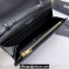 Saint Laurent le maillon chain wallet in shiny quilted lambskin 738109 Black