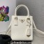 Prada Saffiano leather handbag 1BA358 White 2023