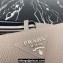 Prada Leather shoulder bag 1BH050 Gray 2023