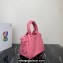 Prada Medium padded Soft nappa leather bag 1BG413 Pink 2023