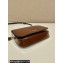 Prada Brushed leather mini-bag with shoulder strap 2VD061 Brown 2023