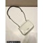 Prada Brushed leather mini-bag with shoulder strap 2VD061 White 2023