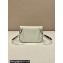 Prada Brushed leather mini-bag with shoulder strap 2VD061 White 2023