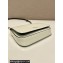 Prada Brushed leather mini-bag with shoulder strap 2VD061 White 2023
