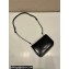 Prada Brushed leather mini-bag with shoulder strap 2VD061 Black 2023