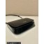 Prada Brushed leather mini-bag with shoulder strap 2VD061 Black 2023