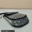 Prada Mini Cleo bag with Crystals 1BH185 Black 2023