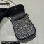 Prada Mini Cleo bag with Crystals 1BH185 Black 2023