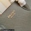 Prada Large Saffiano Leather Handbag 1ba153 Gray/White 2023