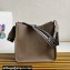 Prada Leather hobo bag 1BC073 Gray 2023