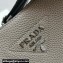 Prada Leather hobo bag 1BC073 Gray 2023