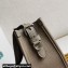 Prada Leather hobo bag 1BC073 Gray 2023