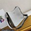 Prada Leather hobo bag 1BC073 Pale Blue 2023