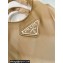 Prada Small padded Re-Nylon tote bag 1BA359 Beige 2023
