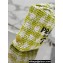 Prada Raffia-effect yarn Small crochet tote bag 1BG422 White/Green