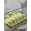 Prada Raffia-effect yarn Small crochet tote bag 1BG422 White/Green