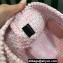 Prada Raffia-effect yarn crochet tote bag 1BC184 White/Pink