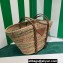Prada Braided Straw and leather tote bag 1BG312 Multicolor
