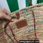 Prada Braided Straw and leather tote bag 1BG312 Multicolor
