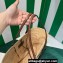 Prada Braided Straw and leather tote bag 1BG312 Beige