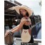 Prada Braided Straw and leather Bucket bag 1BC126 Beige