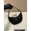 Prada Arqué Re-Nylon and brushed leather shoulder bag 1BC194 Black
