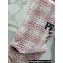 Prada Raffia-effect yarn Small crochet tote bag 1BG422 White/Pink