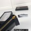 Prada Saffiano Leather Zip Wallet 2M1317 Metal lettering logo Black/Gold