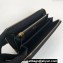 Prada Saffiano Leather Zip Wallet 2M1317 Metal lettering logo Black/Gold