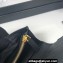 Prada Saffiano Leather bi-fold long Wallet 2M0836 Metal lettering logo Black/Gold