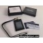 Prada Saffiano Leather Badge Holder 1MC007 Metal lettering logo Black/Gold