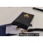 Prada Saffiano Leather Badge Holder 1MC007 Metal lettering logo Black/Gold