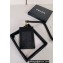 Prada Saffiano Leather Badge Holder 1MC007 Enameled metal triangle logo Black/Gold