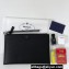 Prada Saffiano Leather Pouch Clutch Bag 2NG005 triangle and metal lettering logo Black/Silver