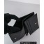 Prada Small Saffiano Leather Wallet 1MV021 Enameled metal triangle logo Black/Silver